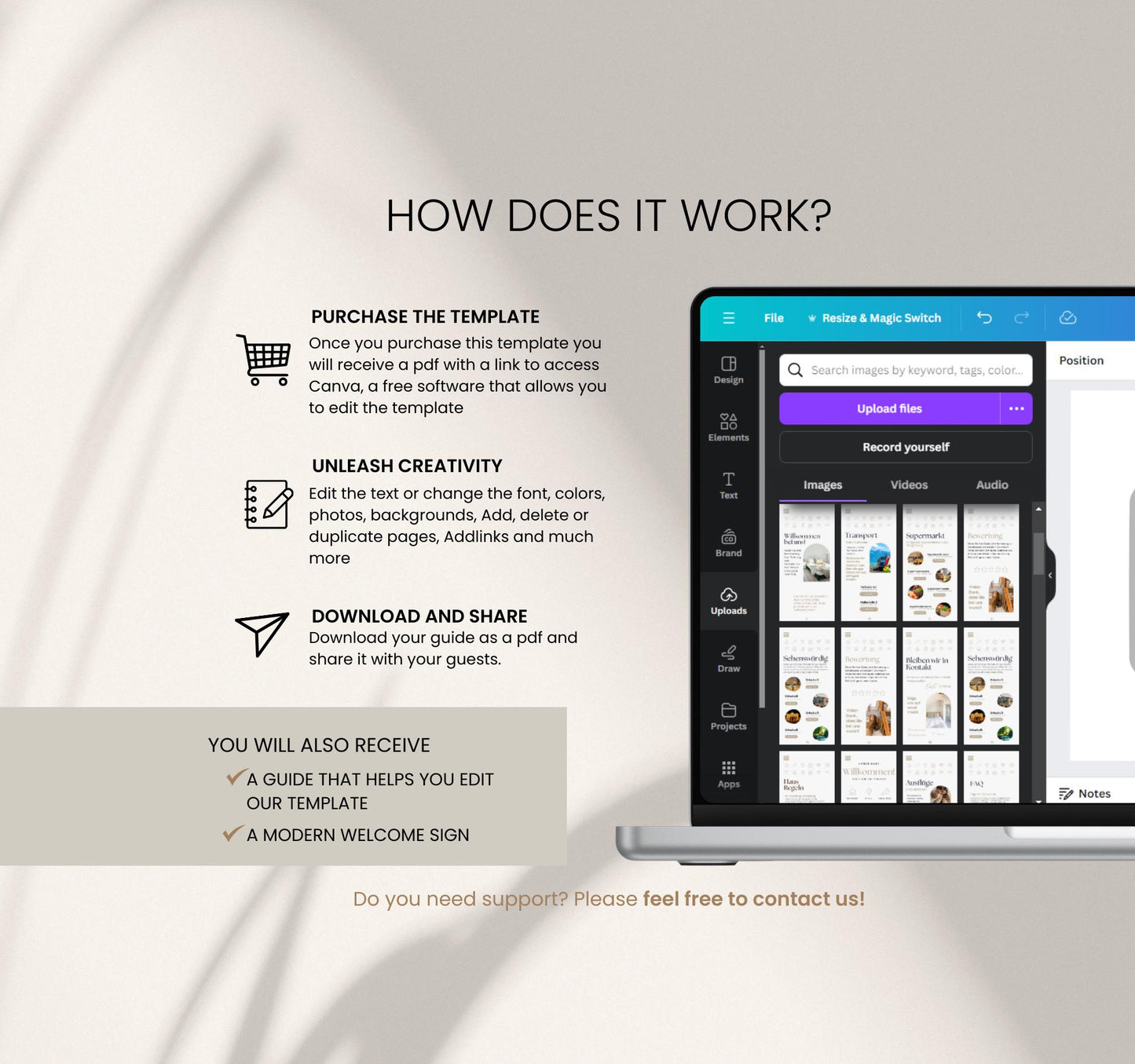 Minimalist Welcome Book Template | Editable Canva Guide for Short-Term Rentals & Vacation Homes