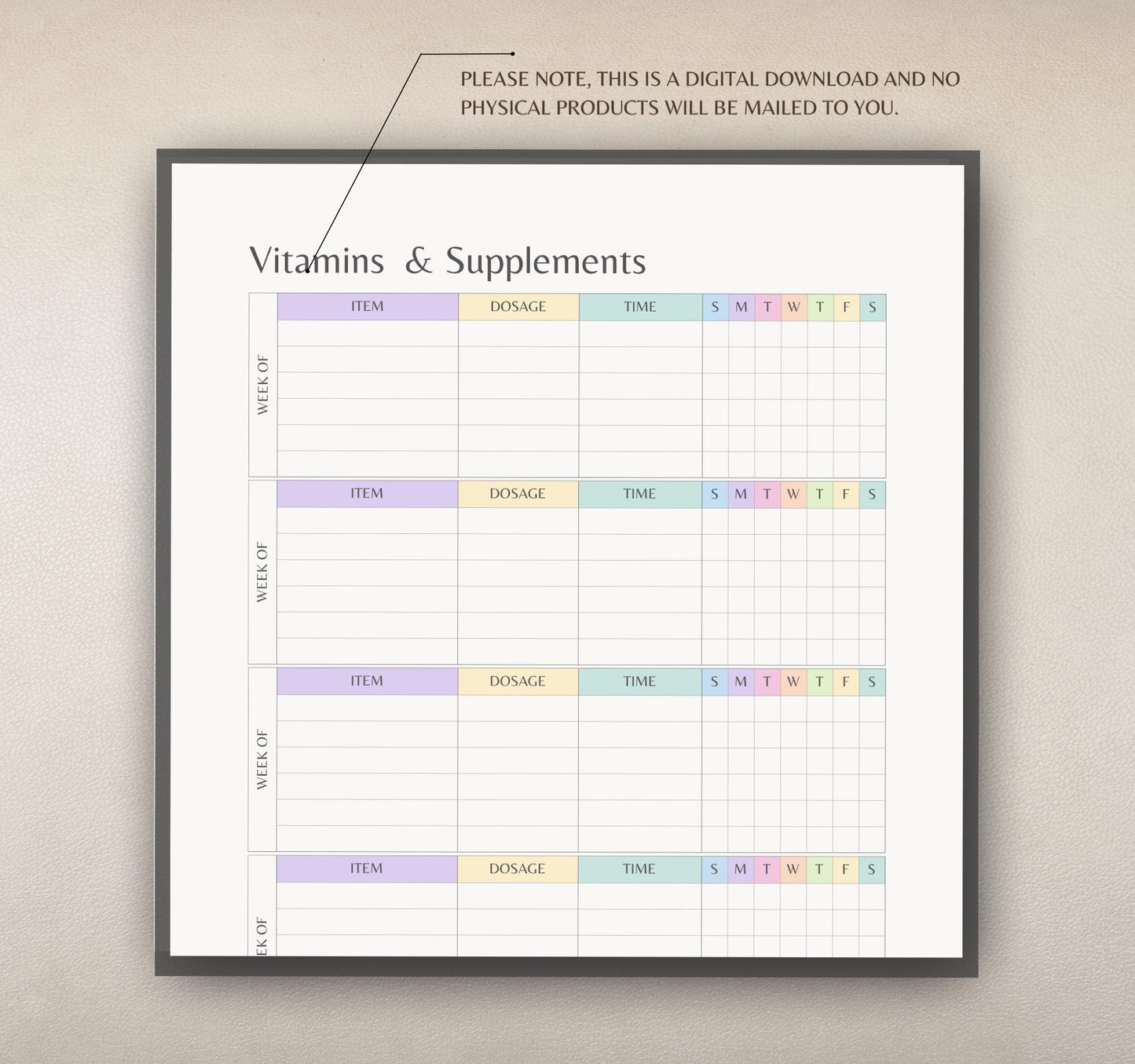 Digital Self-Care Planner | Wellness Journal, Habit Tracker & Mental Health Organizer PDF Download