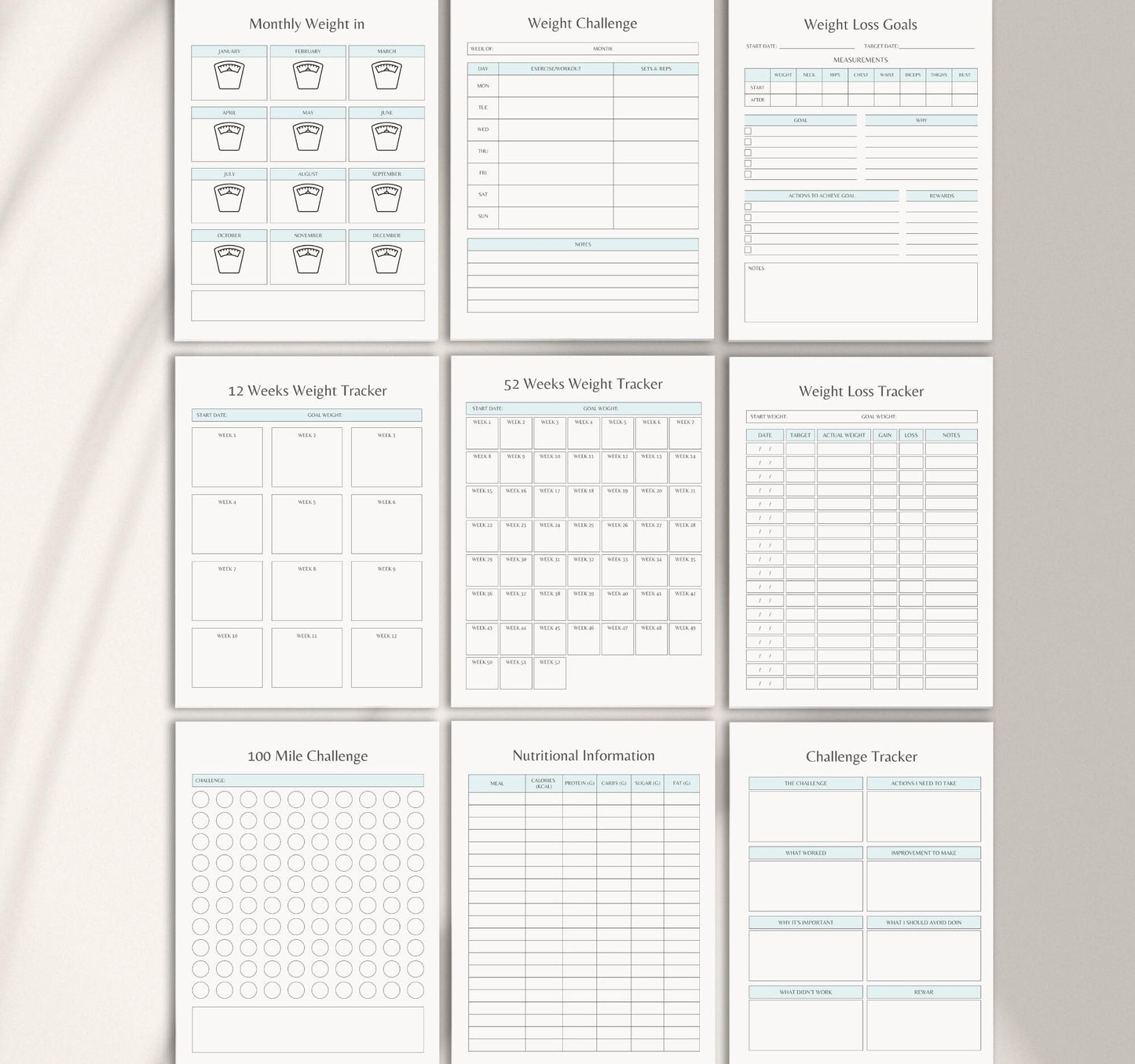 Health Digital Planner | Wellness Journal, Fitness & Meal Tracker, Self-Care & Medical Log PDF Download