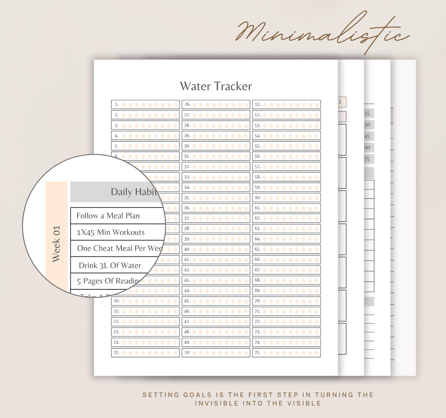 75 Soft Challenge Tracker | Daily Fitness & Wellness Planner, Habit Tracker & Goal Journal PDF Download