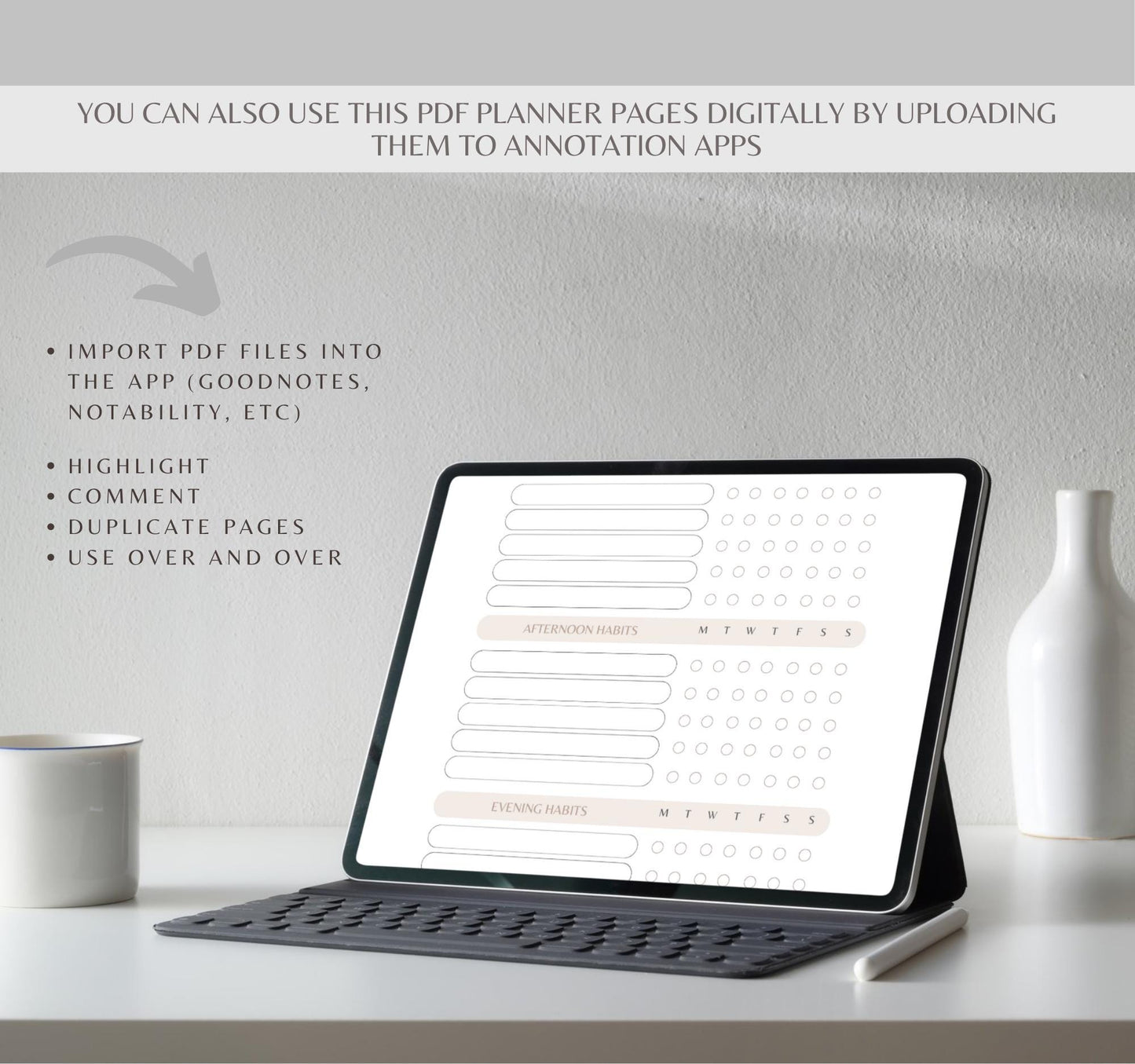 Habit Tracker Printable | Daily & Weekly Habit Log, Goal Planner & Self-Improvement Journal PDF Download