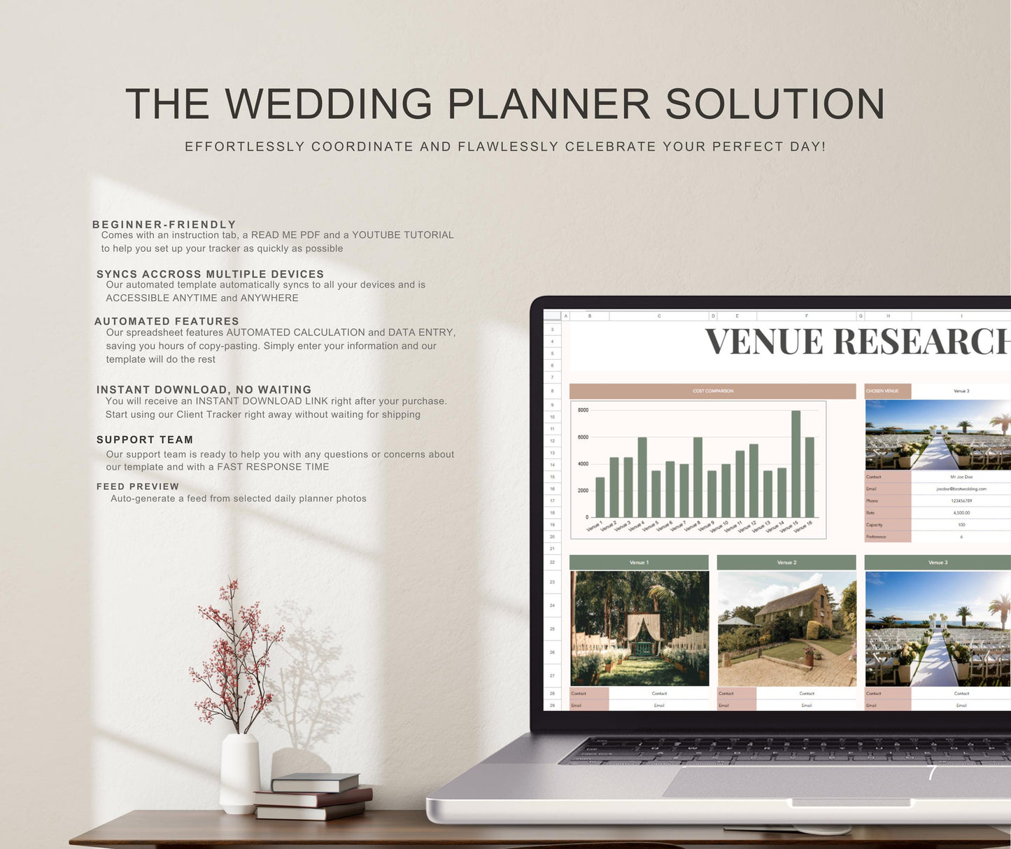 Ultimate Wedding Budget Spreadsheet | Editable Google Sheets & Excel Expense Tracker | Digital Cost Planner