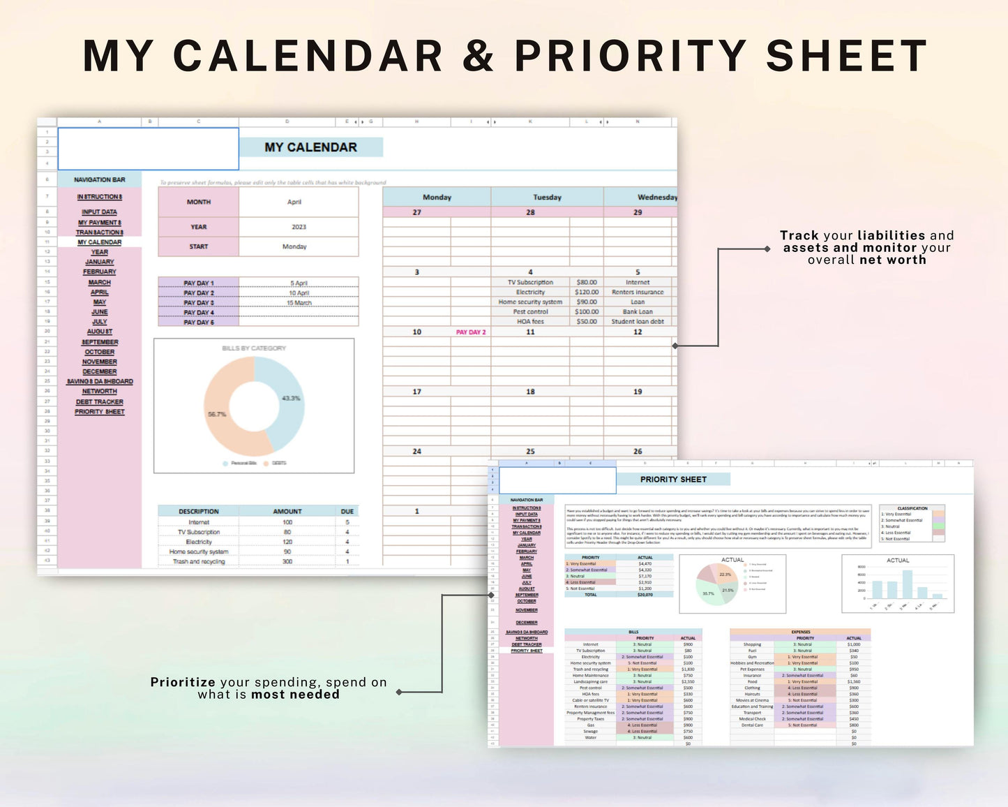 Family & Couple Financial Planner | Budget & Expense Tracker Spreadsheet | Google Sheets Money Organizer