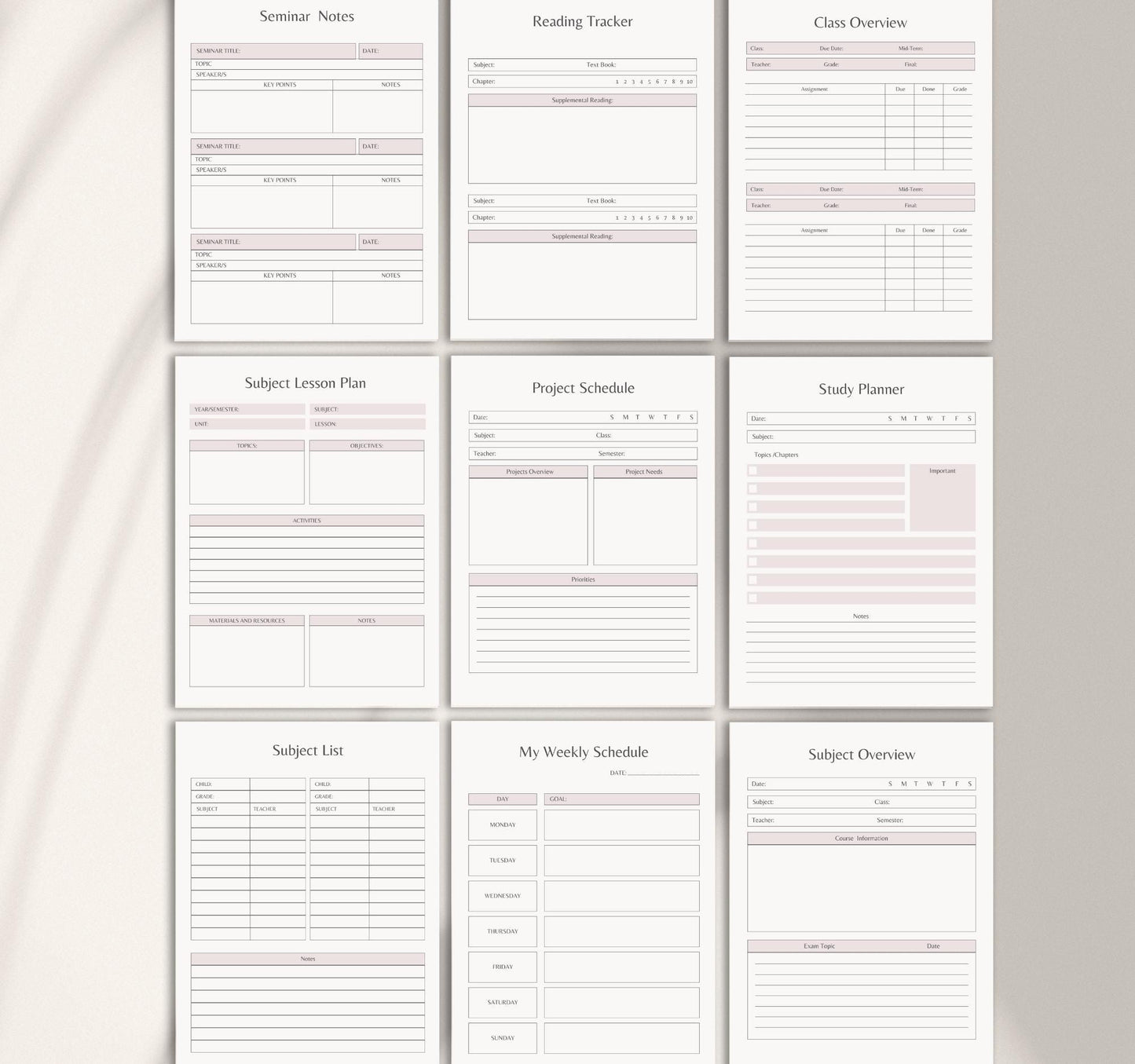 Study & Revision Planner | Academic Organizer, Exam Prep & Homework Tracker PDF Download