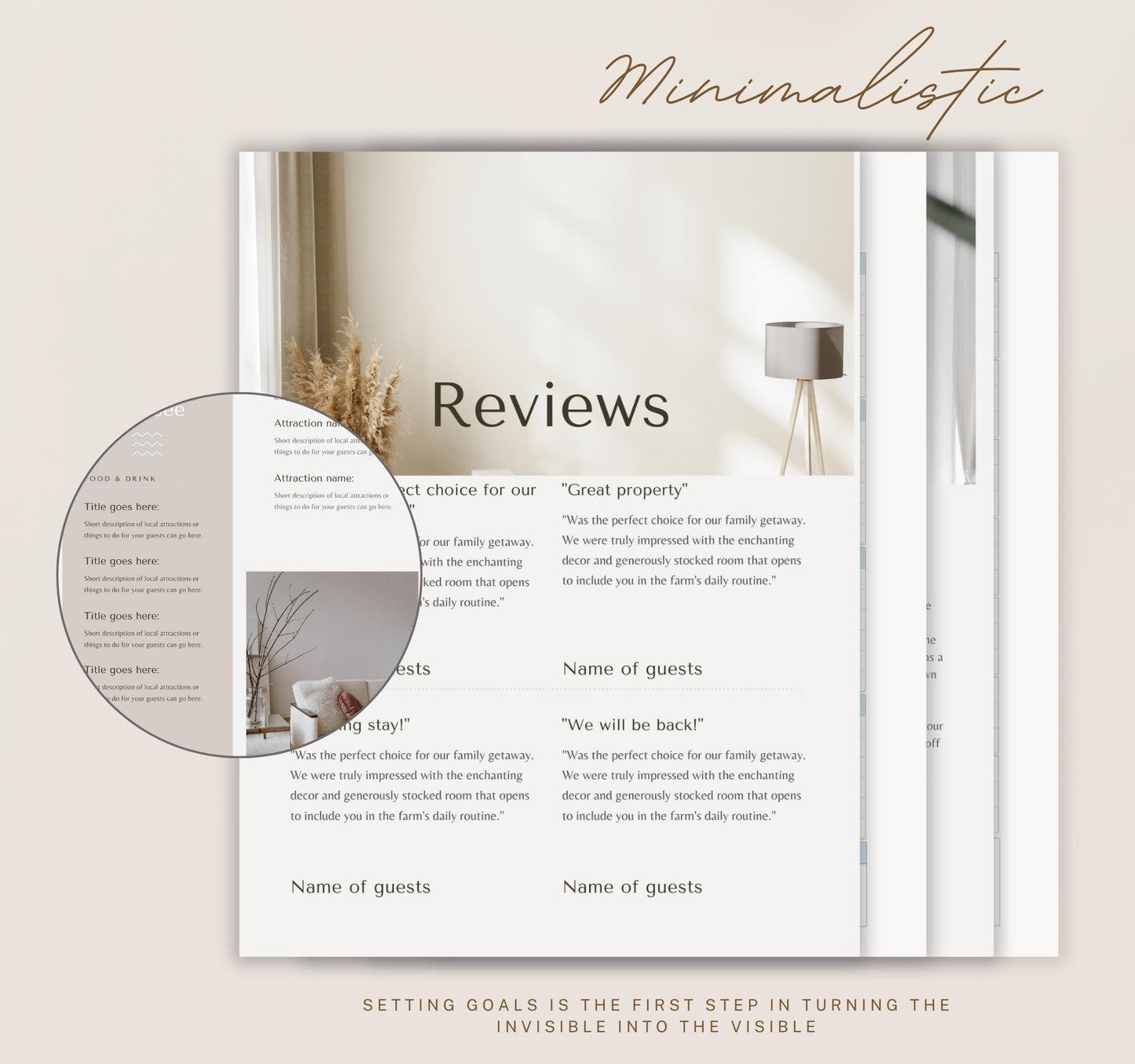 Minimalist Welcome Book Template | Editable Canva Guide for Short-Term Rentals & Vacation Homes