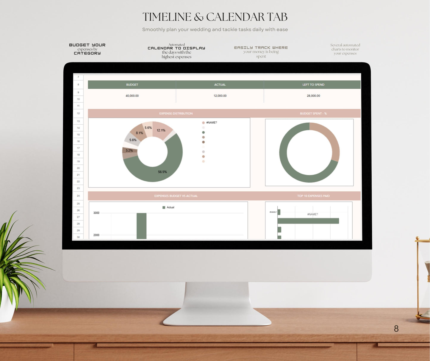 Ultimate Wedding Budget Spreadsheet | Editable Google Sheets & Excel Expense Tracker | Digital Cost Planner