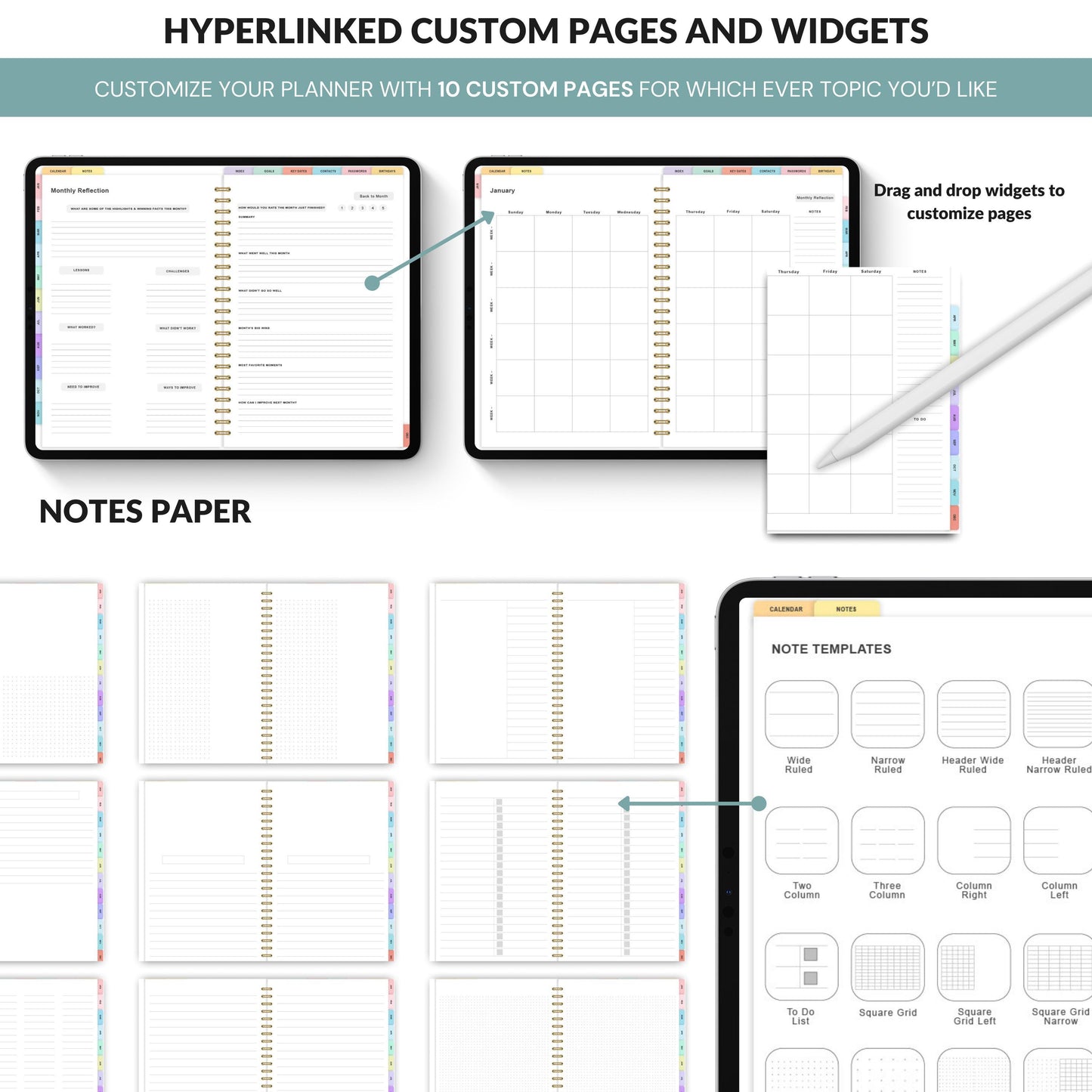 Digital Daily Planner | Hyperlinked Routine & Activities Organizer | Clickable PDF for iPad & GoodNotes