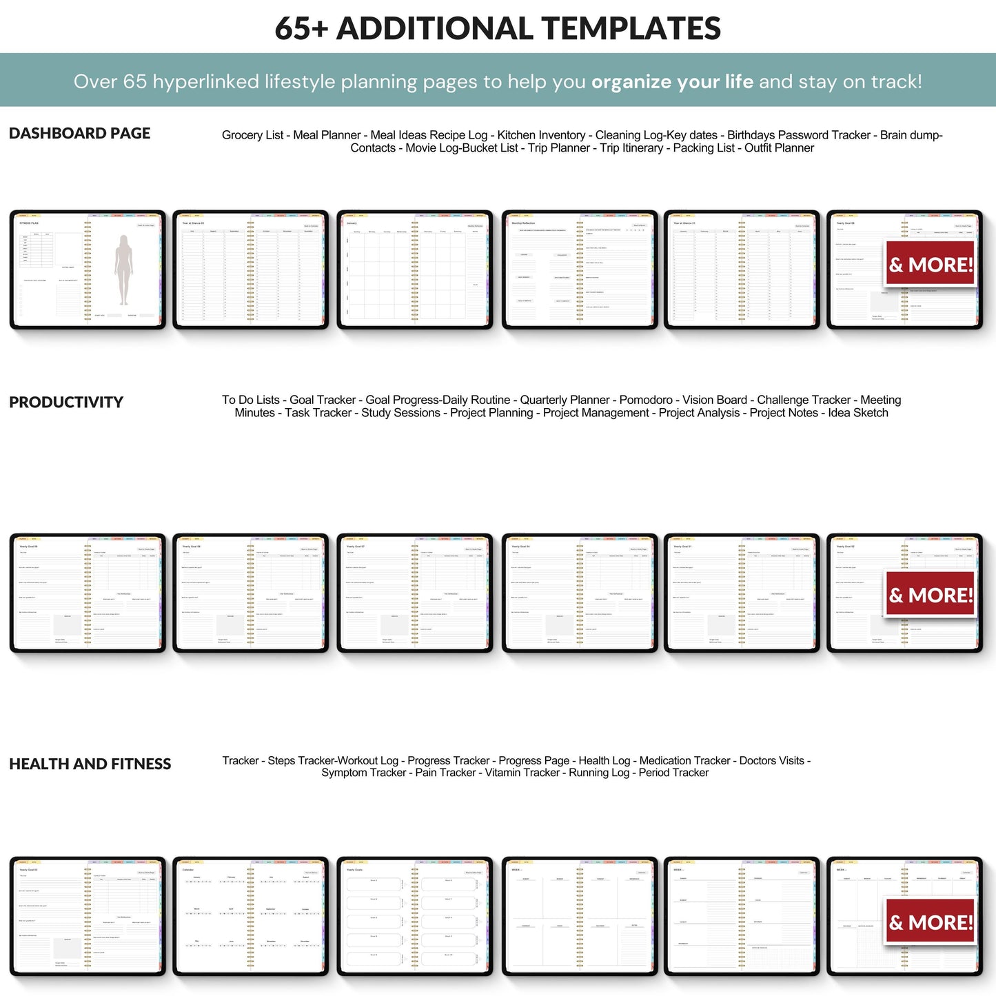 Digital Daily Planner | Hyperlinked Routine & Activities Organizer | Clickable PDF for iPad & GoodNotes
