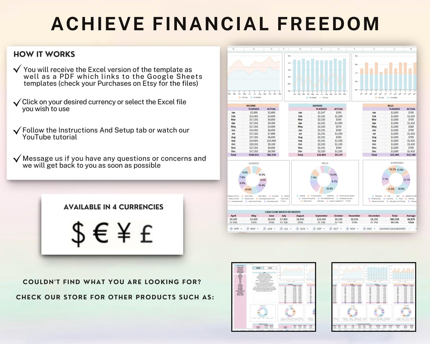 Family & Couple Financial Planner | Budget & Expense Tracker Spreadsheet | Google Sheets Money Organizer