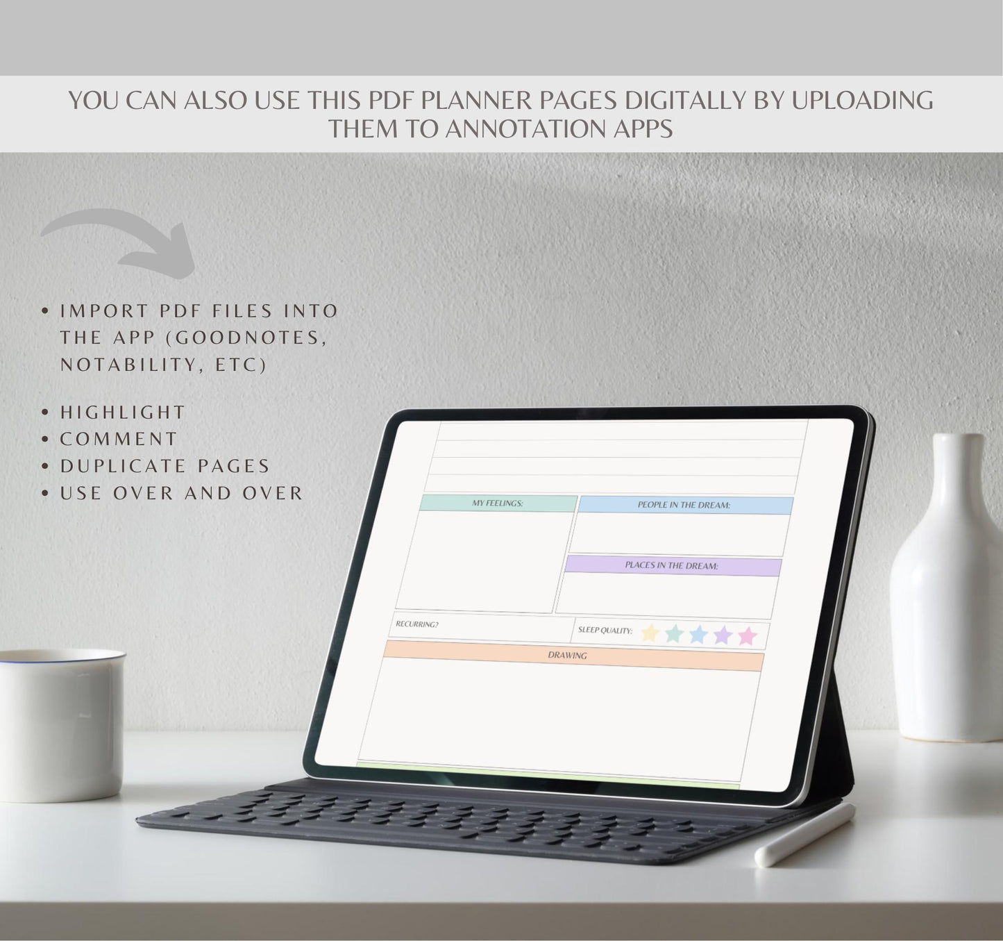 Digital Self-Care Planner | Wellness Journal, Habit Tracker & Mental Health Organizer PDF Download