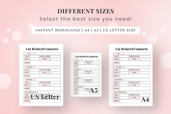 Pet Care Bundle | Dog & Cat Care Planner, Pet Health Journal & Vet Tracker | Printable Digital Download
