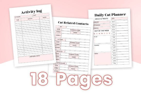 Pet Care Bundle | Dog & Cat Care Planner, Pet Health Journal & Vet Tracker | Printable Digital Download