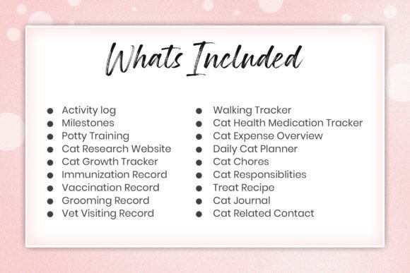 Cat Care Planner | Printable Pet Journal, Health Record & Vet Appointment Tracker | Digital Download