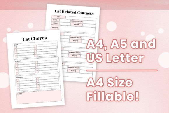 Pet Care Bundle | Dog & Cat Care Planner, Pet Health Journal & Vet Tracker | Printable Digital Download