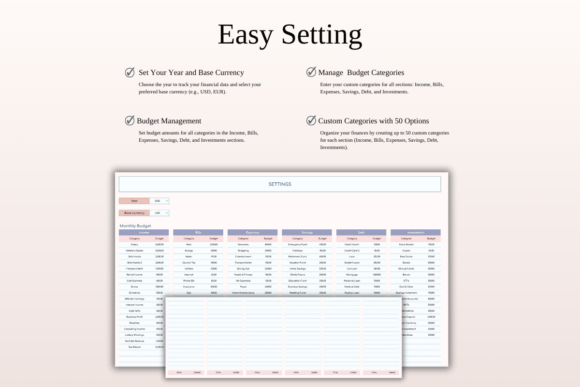 Income & Expense Tracker Template | Budget, Debt & Savings Spreadsheet | Google Sheets & Excel