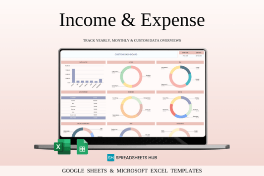 Income & Expense Tracker Template | Budget, Debt & Savings Spreadsheet | Google Sheets & Excel