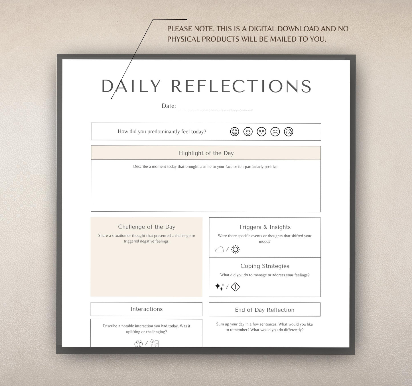 Mental Health & Mood Planner Bundle | Anxiety & Depression Journal, Self-Care Wellness Organizer & Habit Tracker | Digital Download