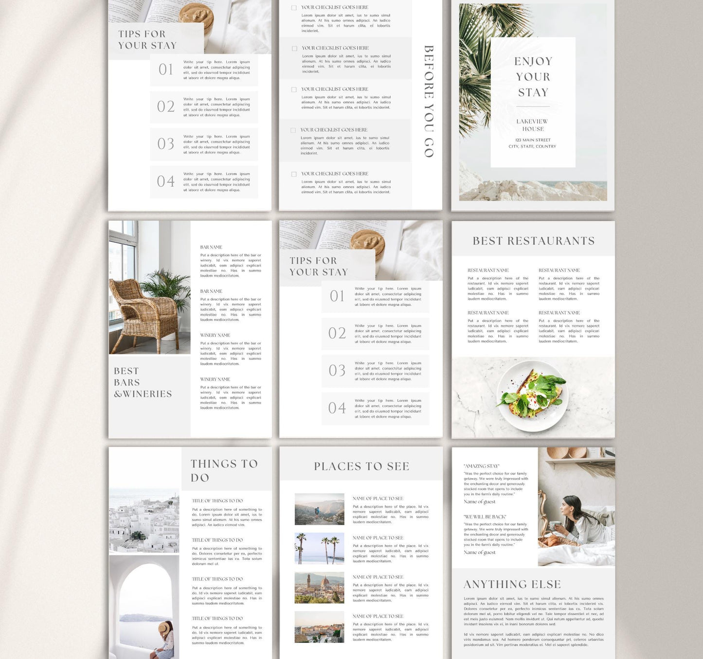 Welcome Book Template for Realtors | Editable Canva Guide for Short-Term Rentals & Vacation Homes