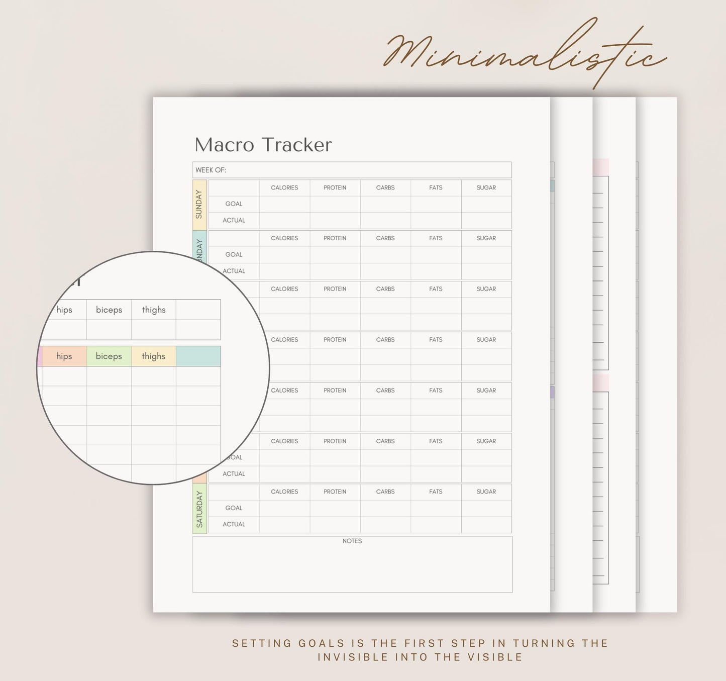 Health & Fitness Planner | Workout Tracker, Meal Planner, Wellness & Self-Care Journal PDF Download