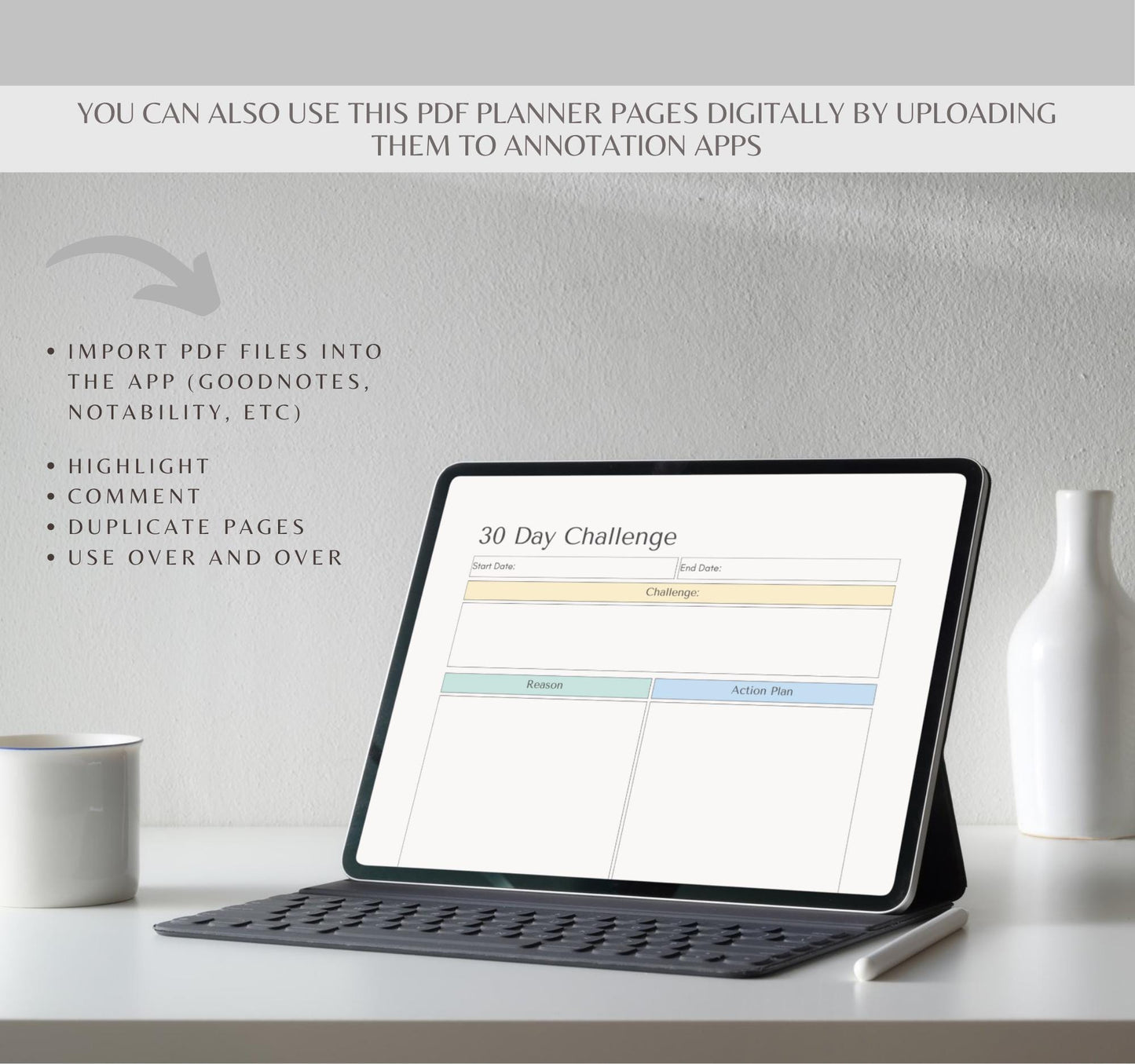 Health & Fitness Planner | Workout Tracker, Meal Planner, Wellness & Self-Care Journal PDF Download