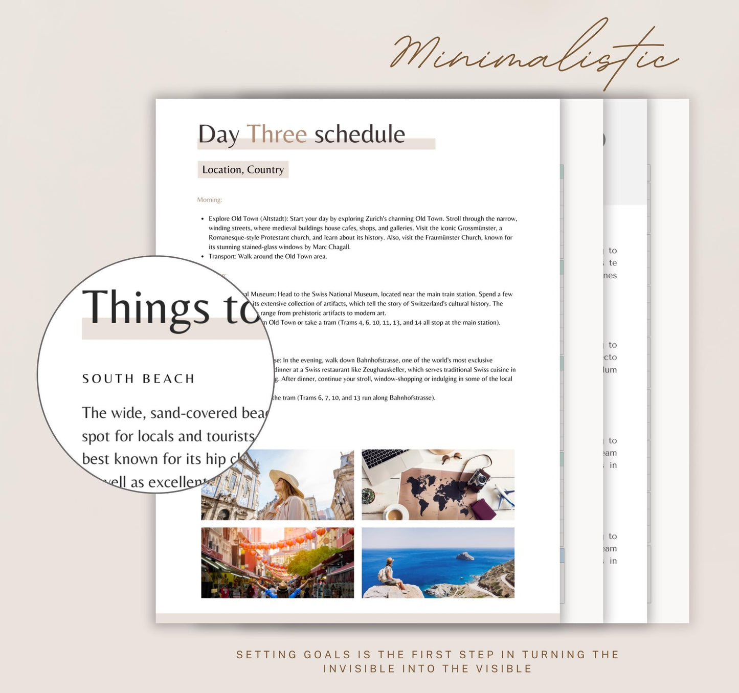 Travel Itinerary Planner | Digital Vacation & Trip Organizer | Editable PDF & Canva Template