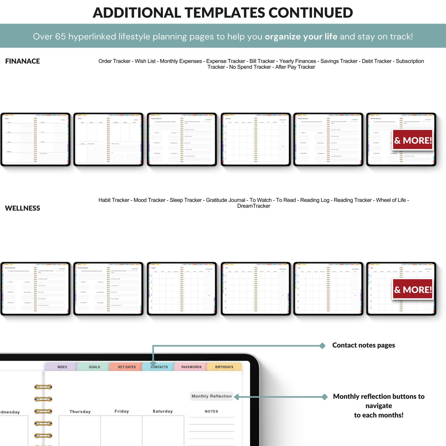 Digital Daily Planner | Hyperlinked Routine & Activities Organizer | Clickable PDF for iPad & GoodNotes