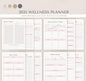 Wellness Planner | Self-Care Journal, Habit Tracker, Mental Health & Fitness Organizer PDF Download