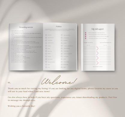 Mental Health Planner Bundle | Self-Care Journal, Anxiety Tracker & Wellness Organizer PDF
