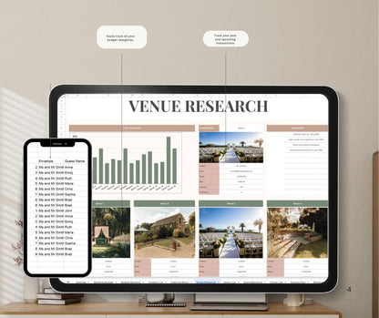 Ultimate Wedding Budget Spreadsheet | Editable Google Sheets & Excel Expense Tracker | Digital Cost Planner