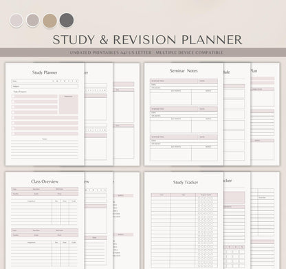 Study & Revision Planner | Academic Organizer, Exam Prep & Homework Tracker PDF Download