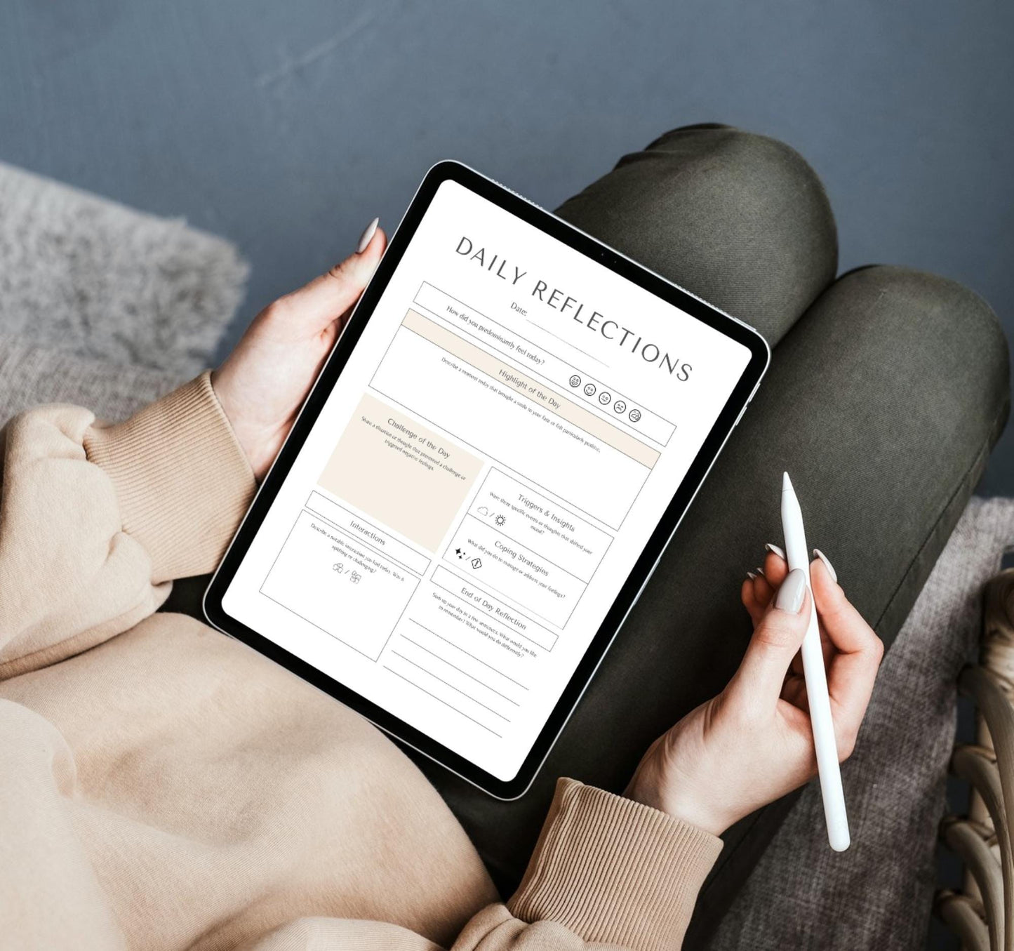 Anxiety & Depression Planner | Digital Mental Health Journal, Mood Tracker & Self-Care Workbook PDF