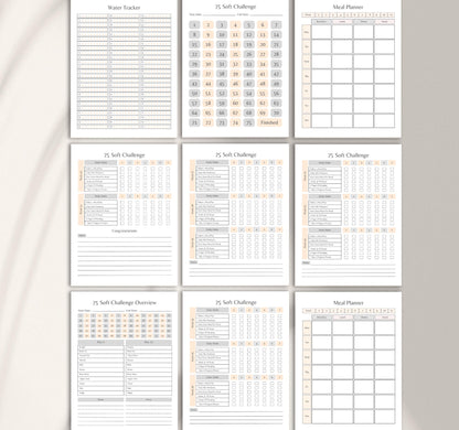 75 Soft Challenge Tracker | Daily Fitness & Wellness Planner, Habit Tracker & Goal Journal PDF Download