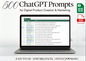 500 ChatGPT Prompts for Digital Product Creation, Marketing & Sales – Excel Sheet