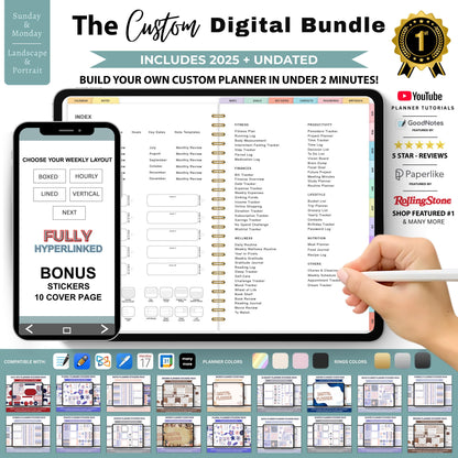 Digital Daily Planner | Hyperlinked Routine & Activities Organizer | Clickable PDF for iPad & GoodNotes