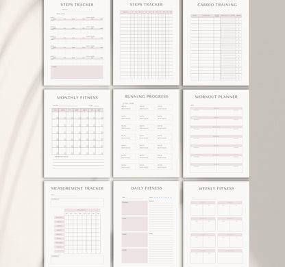Digital Fitness Planner | Workout Tracker, Meal & Exercise Log, Health & Wellness Journal PDF Download