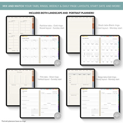 Digital Daily Planner | Hyperlinked Routine & Activities Organizer | Clickable PDF for iPad & GoodNotes