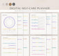 Digital Self-Care Planner | Wellness Journal, Habit Tracker & Mental Health Organizer PDF Download