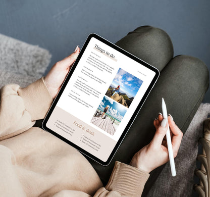 Travel Itinerary Planner | Digital Vacation & Trip Organizer | Editable PDF & Canva Template