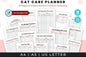 Cat Care Planner | Printable Pet Journal, Health Record & Vet Appointment Tracker | Digital Download