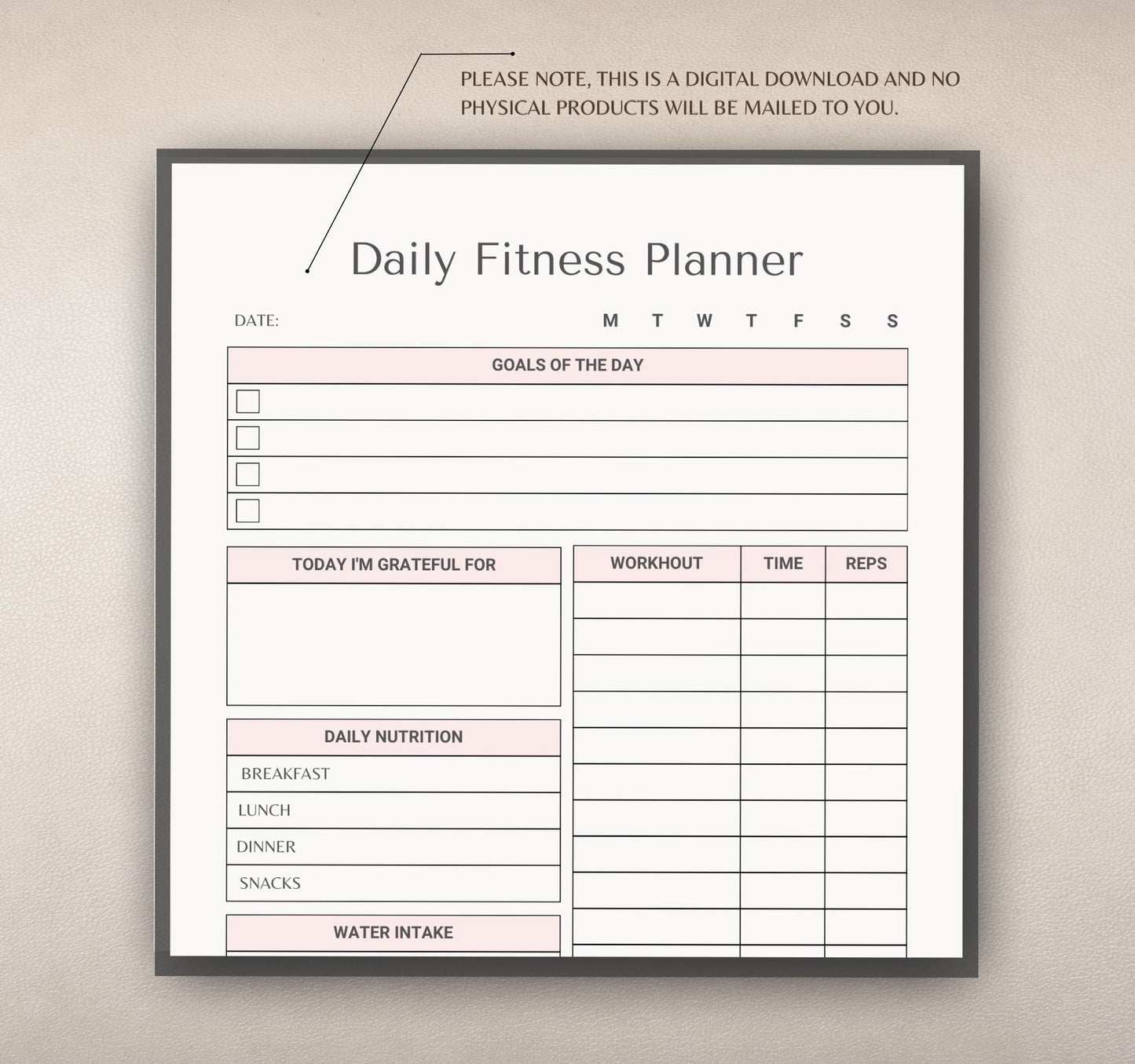 Digital Wellness Planner | Self-Care Journal, Habit Tracker & Mental Health Organizer PDF Download