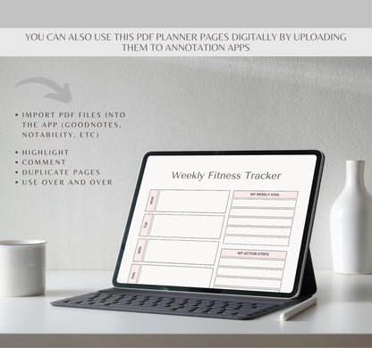 Digital Wellness Planner | Self-Care Journal, Habit Tracker & Mental Health Organizer PDF Download