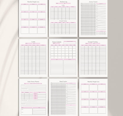 Health & Wellness Planner | Self-Care Journal, Habit Tracker & Goal-Setting Organizer PDF Download