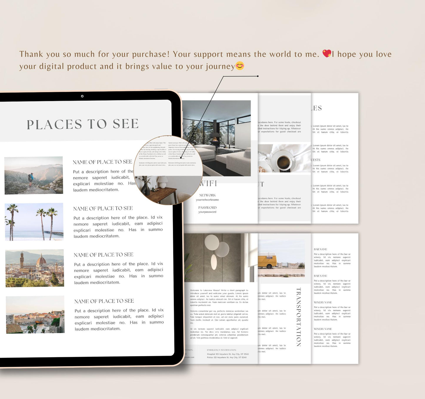 Welcome Book Template for Realtors | Editable Canva Guide for Short-Term Rentals & Vacation Homes