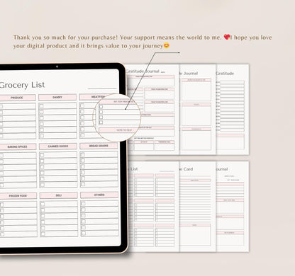 Digital Wellness Planner | Self-Care Journal, Habit Tracker & Mental Health Organizer PDF Download
