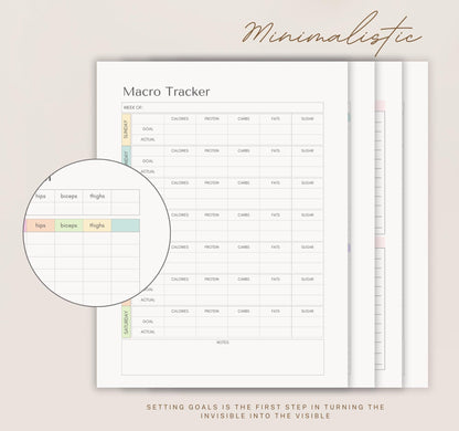 Health & Fitness Planner | Workout Tracker, Meal Planner, Wellness & Self-Care Journal PDF Download