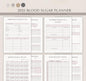 Blood Sugar Planner | Diabetes Logbook, Glucose Tracker & Health Journal PDF Download
