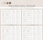 Wellness Goal Tracker | Self-Care, Habit Tracker & Health Planner PDF Download