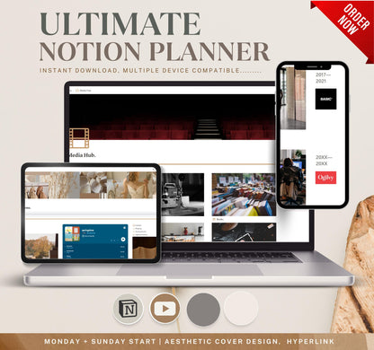 Ultimate Notion Template | All-in-One Digital Dashboard & Productivity System | Life & Business Organizer
