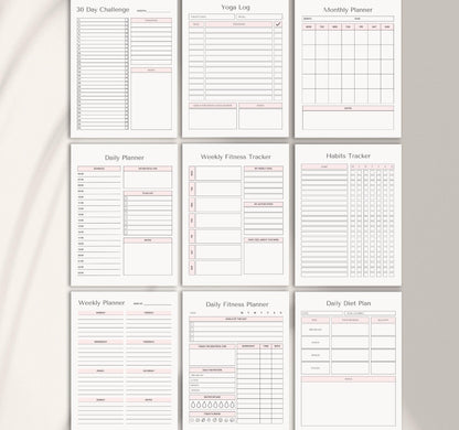 Digital Wellness Planner | Self-Care Journal, Habit Tracker & Mental Health Organizer PDF Download