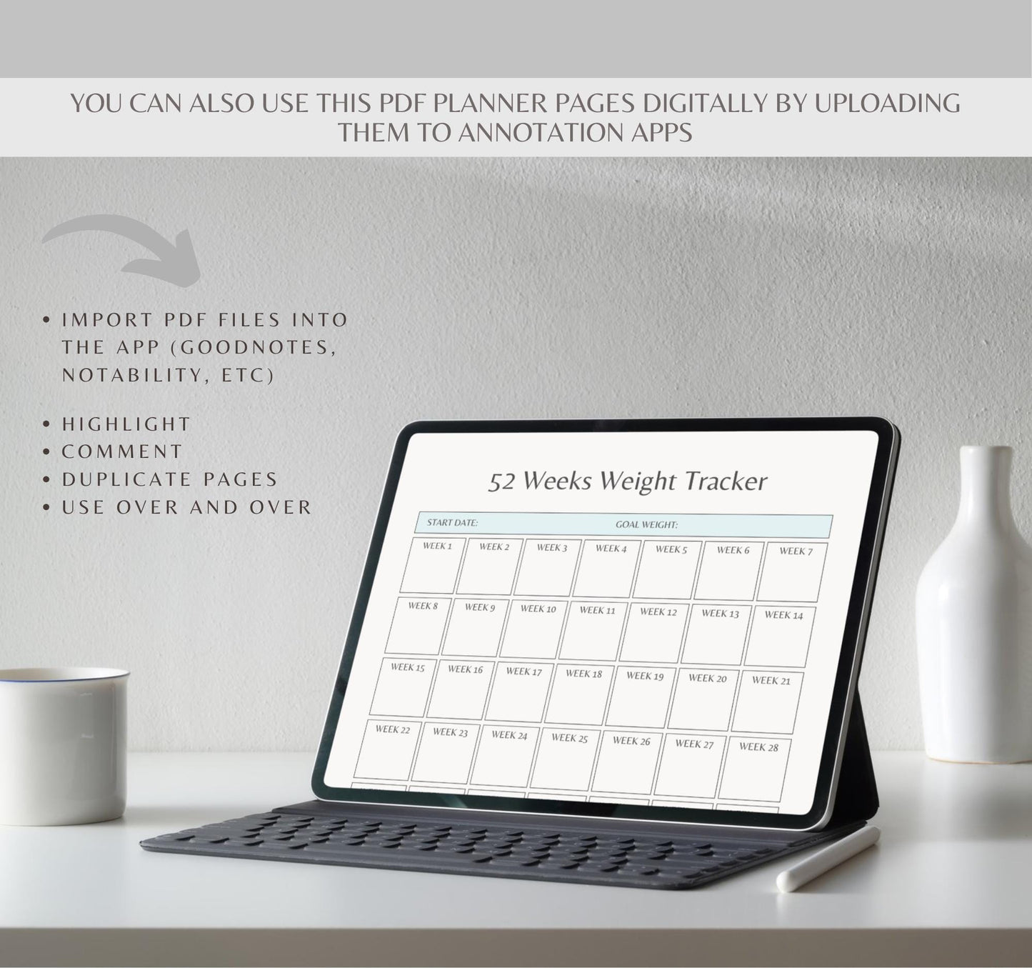 Health Digital Planner | Wellness Journal, Fitness & Meal Tracker, Self-Care & Medical Log PDF Download
